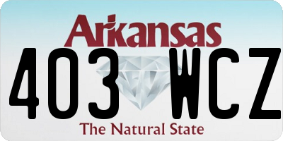 AR license plate 403WCZ