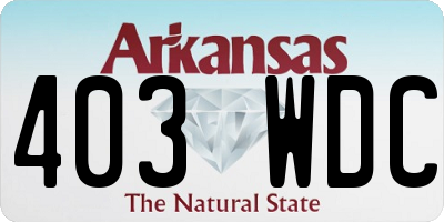 AR license plate 403WDC