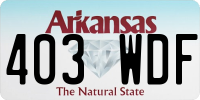 AR license plate 403WDF