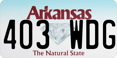 AR license plate 403WDG