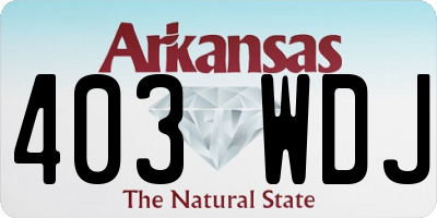 AR license plate 403WDJ