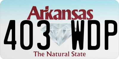 AR license plate 403WDP