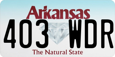 AR license plate 403WDR
