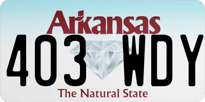 AR license plate 403WDY