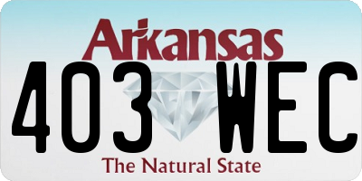 AR license plate 403WEC