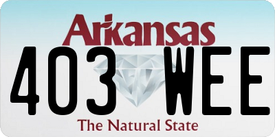 AR license plate 403WEE