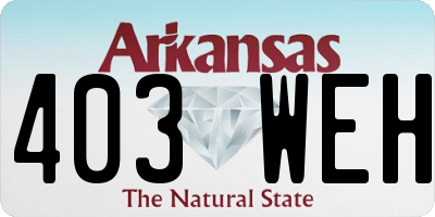 AR license plate 403WEH