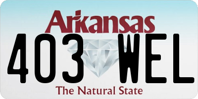 AR license plate 403WEL