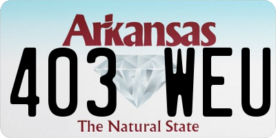 AR license plate 403WEU