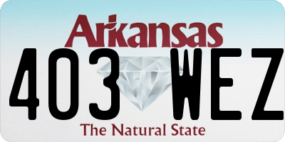 AR license plate 403WEZ