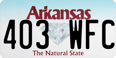AR license plate 403WFC