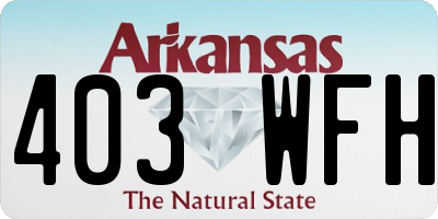 AR license plate 403WFH