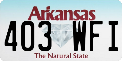 AR license plate 403WFI
