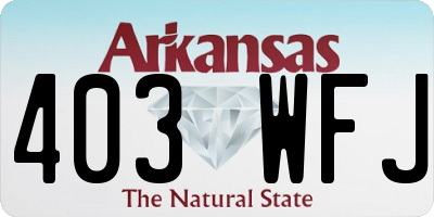 AR license plate 403WFJ