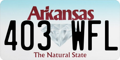 AR license plate 403WFL