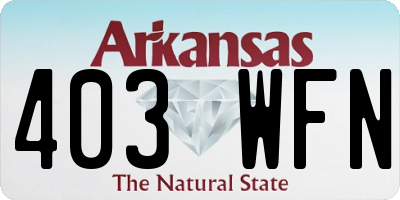 AR license plate 403WFN