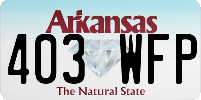 AR license plate 403WFP