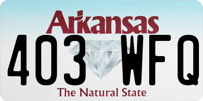 AR license plate 403WFQ