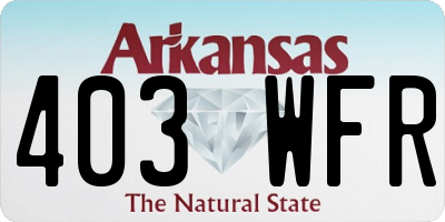 AR license plate 403WFR