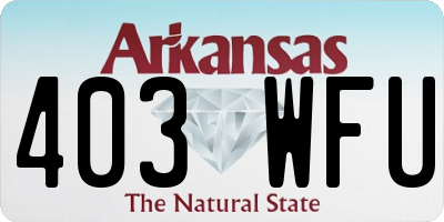 AR license plate 403WFU