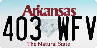 AR license plate 403WFV