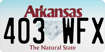 AR license plate 403WFX