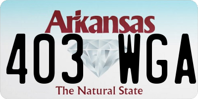 AR license plate 403WGA
