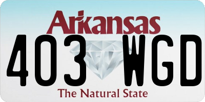 AR license plate 403WGD