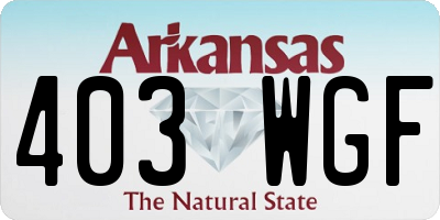 AR license plate 403WGF