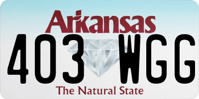 AR license plate 403WGG