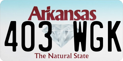 AR license plate 403WGK