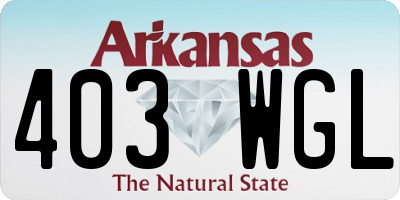 AR license plate 403WGL