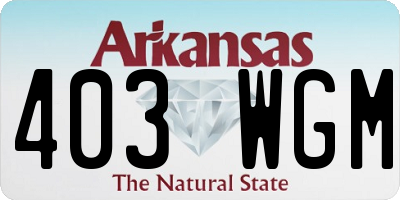 AR license plate 403WGM