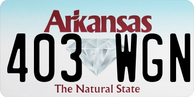 AR license plate 403WGN