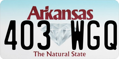 AR license plate 403WGQ