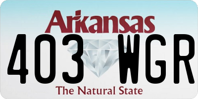 AR license plate 403WGR