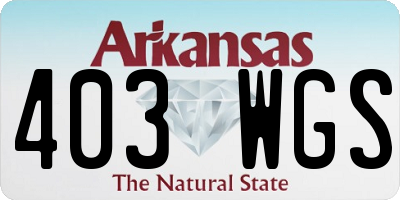 AR license plate 403WGS