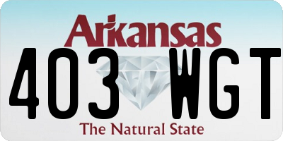 AR license plate 403WGT
