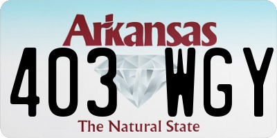 AR license plate 403WGY