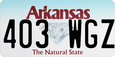 AR license plate 403WGZ
