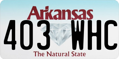 AR license plate 403WHC