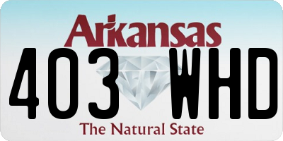 AR license plate 403WHD