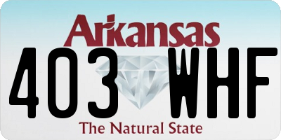 AR license plate 403WHF