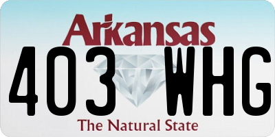 AR license plate 403WHG