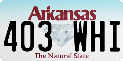 AR license plate 403WHI