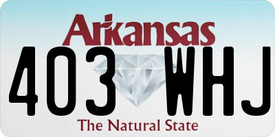 AR license plate 403WHJ
