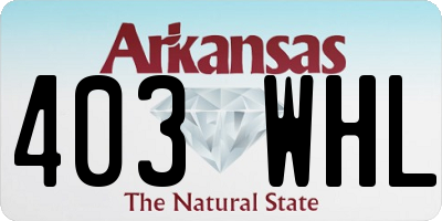 AR license plate 403WHL
