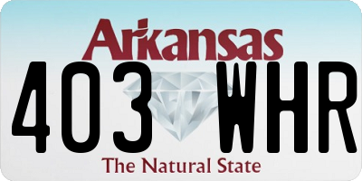 AR license plate 403WHR