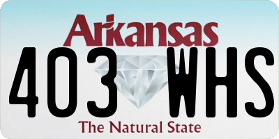 AR license plate 403WHS