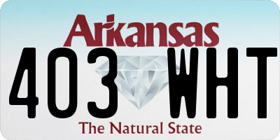 AR license plate 403WHT
